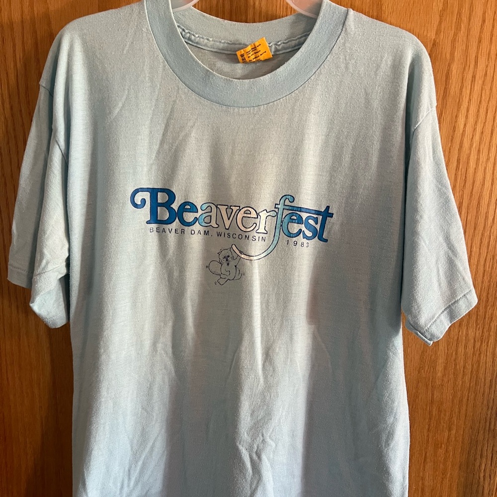 Vintage Single Stitch T-shirt Beaver Dam, WI 1983 Size XL Made In The USA